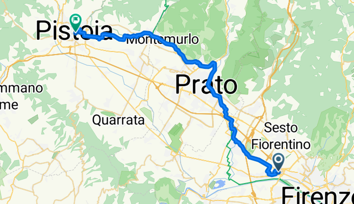 Via della Villa Nova, Firenze a Piazza del Duomo, Pistoia