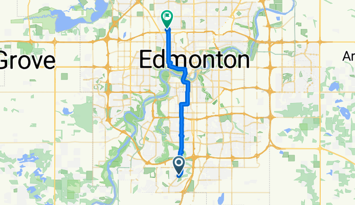 17th Ave SW, Edmonton to 130 St NW, Edmonton
