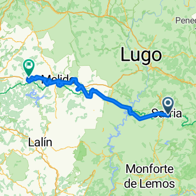 Rúa Calvo Sotelo, Sarria nach Rúa do Río Vello, Arzúa