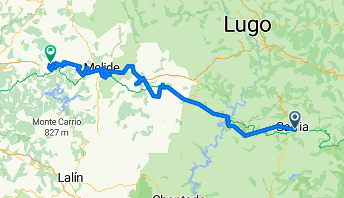 Rúa Calvo Sotelo, Sarria nach Rúa do Río Vello, Arzúa