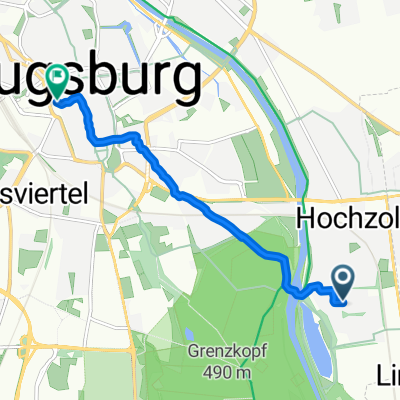 Innsbrucker Straße, Augsburg to Holbeinstraße, Augsburg