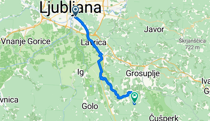 Orlova ulica, Ljubljana a Cerovo, Grosuplje