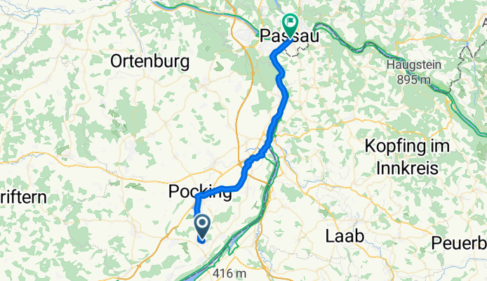 Birkenweg, Bad Füssing nach Grabengasse, Passau