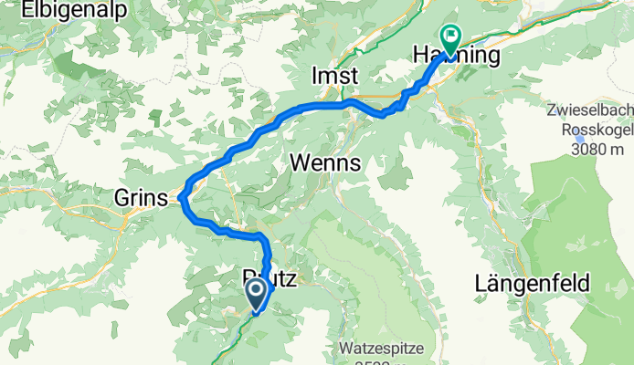 Ried im Oberinntal nach Haiming (Innradweg)
