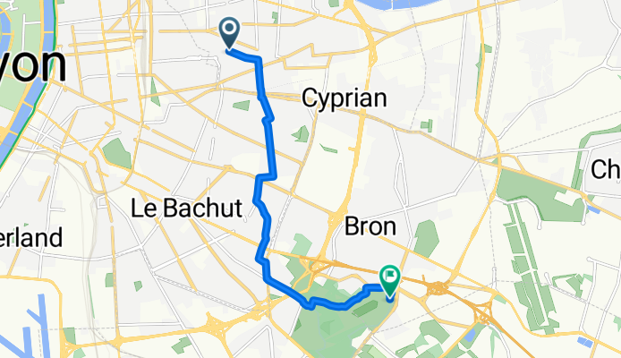 Rue Richelieu, Villeurbanne à Allée des Érables, Bron