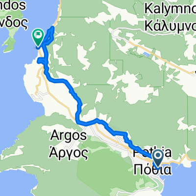 Kalymnou-Vatheos, Kalymnos naar Kalymnou-Emporeiou, Myrties