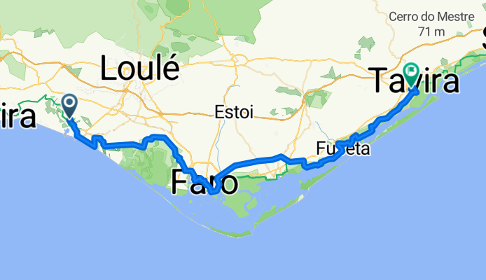 Vilamoura to Tavira