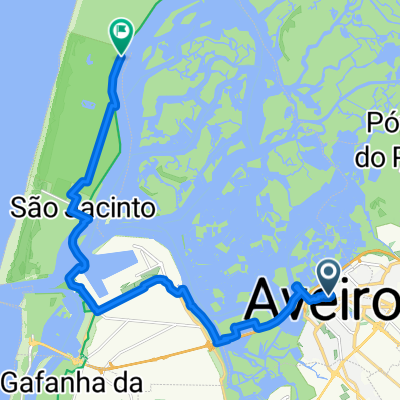 Rua do Cons Luís de Magalhães, Aveiro nach Rua 25 de Abril, São Jacinto