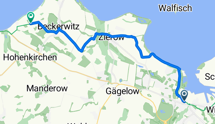 Werftstraße, Wismar nach Zur Wiek, Hohenkirchen