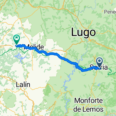 Rúa Calvo Sotelo, Sarria nach Rúa dos Talabarteiros, Arzúa