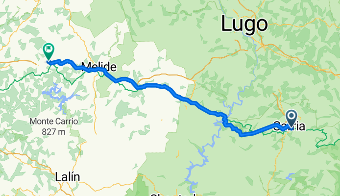 Rúa Calvo Sotelo, Sarria nach Rúa dos Talabarteiros, Arzúa