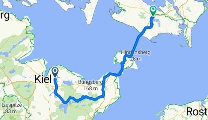 Trensahler Weg, Dobersdorf nach Brovejen, Maribo