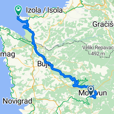 Kanal, Motovun to Tartinijev Trg, Piran