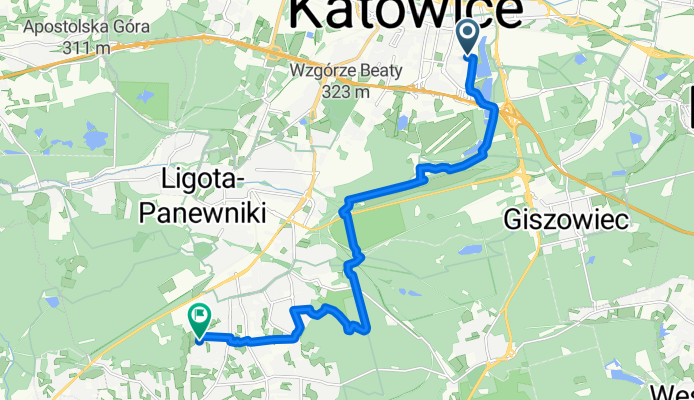 I Paderewskiego, Katowice do Orla, Katowice