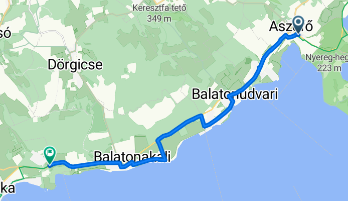 Tihanyi utca, Aszófő to 71-es főút, Zánka