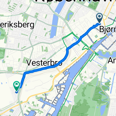 Lille Kongensgade, København K to H V Rolsteds Vej, København SV
