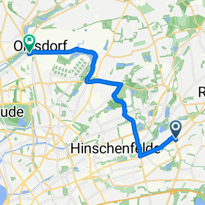 Tonndorfer Hauptstraße, Hamburg nach Alsterdorfer Straße, Hamburg