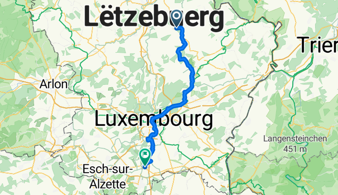 Fels nach Rue Sigefroi, Bettemburg