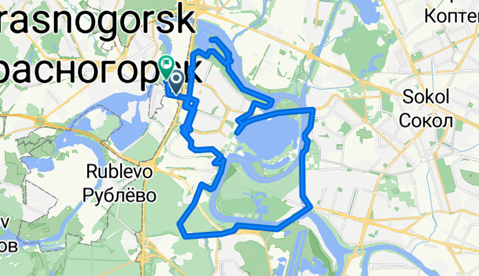 30 км Строгино - Крылатское - Жукова - Строгино