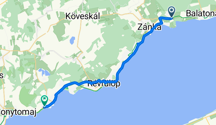 71-es főút, Zánka to Badacsonyi utca, Ábrahámhegy
