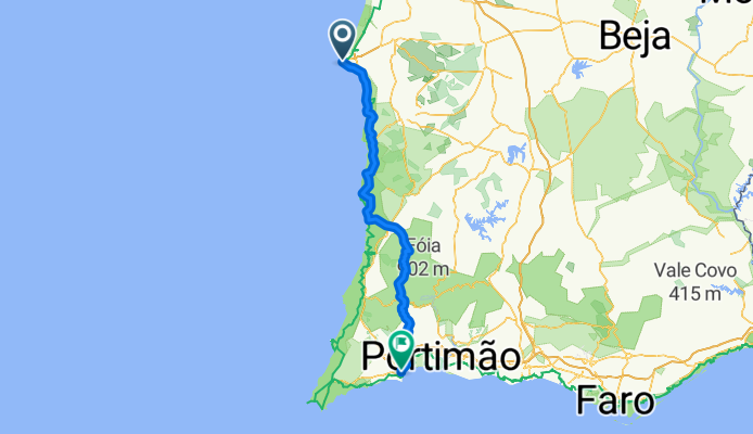 Rua do Parque, Sines a São Gonçalo de Lagos, Lagos