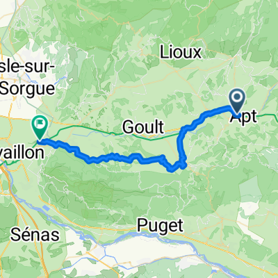 Voie Domitienne, Apt à Chemin des Vautes, Cavaillon