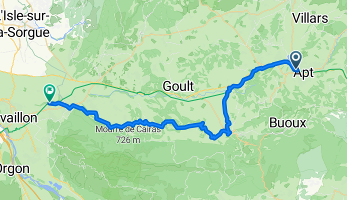 Voie Domitienne, Apt à Chemin des Vautes, Cavaillon