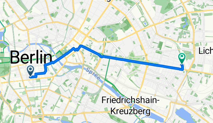 Route von Berlin