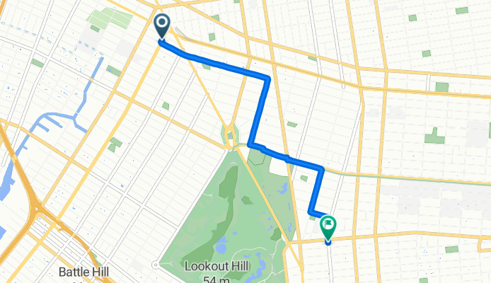 Flatbush Ave, New York to Lefferts Ave, New York