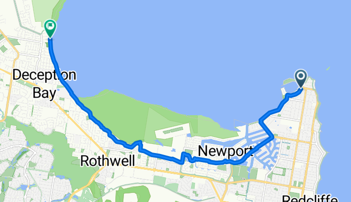 Bird O'Passage Pde, Scarborough to Beach Rd, Deception Bay