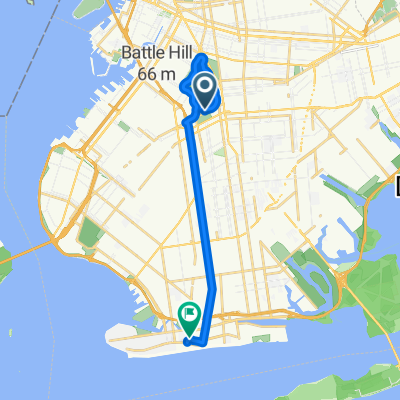 S Lake Dr, New York to W Fifth St, New York