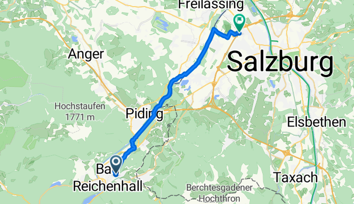 Baderstraße, Bad Reichenhall nach Europastraße, Salzburg