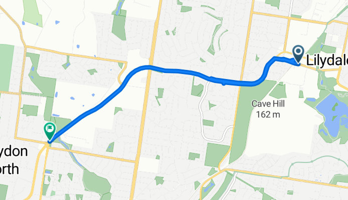 John St, Lilydale to Maroondah Hwy, Croydon