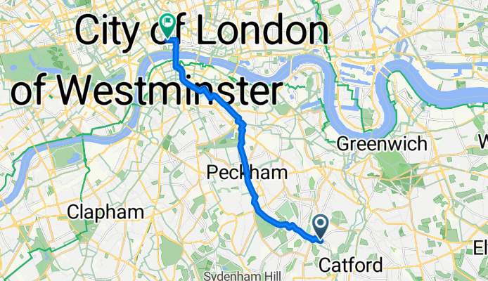 Salehurst Road, London to Crane Court, London