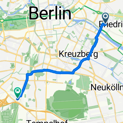 52.513, 13.436 nach 52.475, 13.361