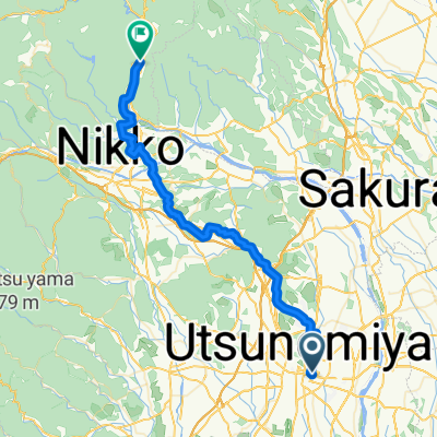 川向町, 宇都宮市へ鬼怒川温泉大原, 日光市