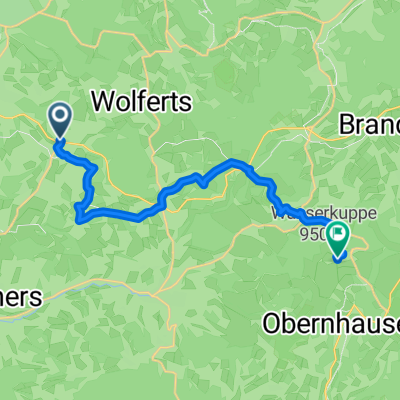 Eckardsberger Weg, Dipperz nach Wasserkuppe, Gersfeld (Rhön)