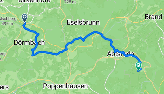 Eckardsberger Weg, Dipperz nach Wasserkuppe, Gersfeld (Rhön)