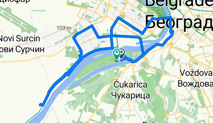 Ада Циганлија, Belgrade to Ада Циганлија, Belgrade