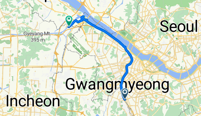 가산동, 서울특별시에서 평동, 인천광역시까지