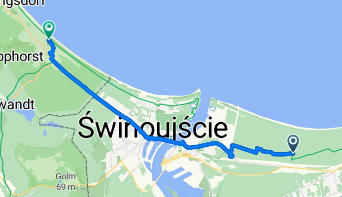 Swinemünde nach Promenade, Heringsdorf