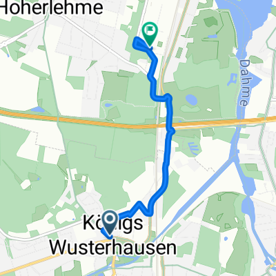 Schlossplatz, Königs Wusterhausen nach Hochschulring, Wildau