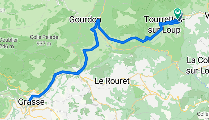 Route de la Chapelle Madeleine, Tourrettes-sur-Loup nach Route de la Chapelle Madeleine, Tourrettes-sur-Loup