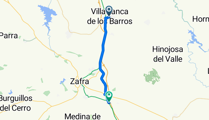 Plaza Corazón de María, Villafranca de Los Barros to N-630, Puebla de Sancho Pérez