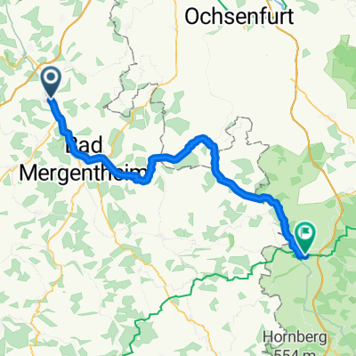 Tauberstraße, Lauda-Königshofen nach Winterbachstraße, Rothenburg ob der Tauber