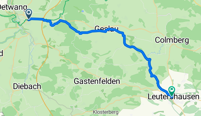 Rothenburg ob der Tauber nach Leutershausen