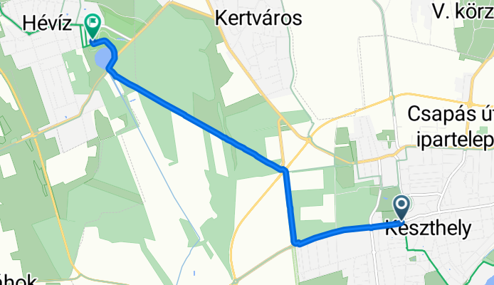 Kossuth Lajos utca, Keszthely nach Nagyparkoló tér, Hévíz