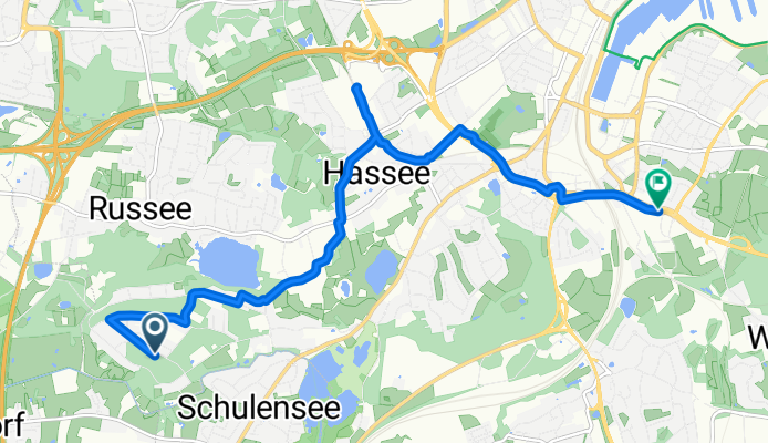 Eiderbad - Kiel nach Theodor-Heuss-Ring