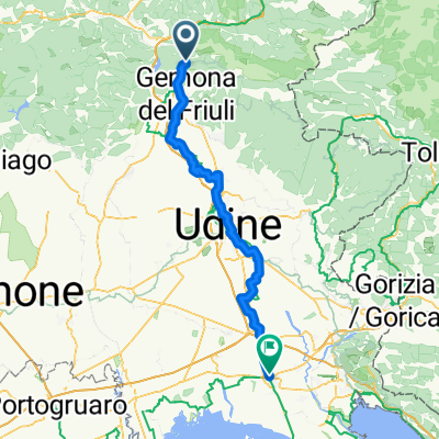 Piazza Municipio, Venzone nach Via Udine, Cervignano del Friuli