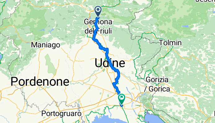 Piazza Municipio, Venzone nach Via Udine, Cervignano del Friuli